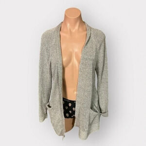 Torrid Plus Size 10 Gray Long Sleeve Front Pockets Open Cardigan